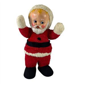 Knickerbocker Baby Santa Claus Plush Figure Christmas Holiday 16 in Vintage 1955